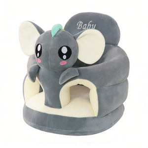 Sofá de peluche de elefante personalizado, Silla de peluche de elefante bebé, Peluche de elefante gris, Juguete de peluche de elefante para sentarse - Product Image 2