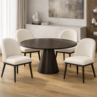 Kursi Makan Modern Berlapis Kain Ergonomis Putih dengan Busa Memori dan Kaki Kayu Solid yang Stabil untuk Penggunaan di Rumah, Hotel, dan Kamar Mandi
