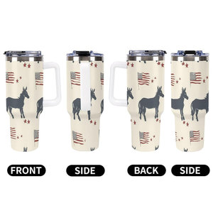 Logotipo personalizado 40oz Acero inoxidable H2.0 Vaso Taza 30oz Taza de café de viaje al aire libre con asa - Product Image 5