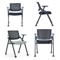 Chaise de formation pliable en plastique robuste et polyvalente pour bureau, salle de conférence, mobilier de salle de formation, chaise en maille mobile