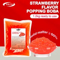 2025 OEM HEFS Perles de thé à bulles éclatantes aux saveurs multiples (Litchi, Mangue, Fraise) et à la gelée de sucre, Petites perles de boba