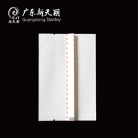 Emballage d'articles de toilette d'hôtel biodégradable sans plastique, sac en papier à fermeture arrière en canne à sucre pour ensemble brosse à dents et peigne, logo personnalisé