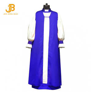 Venta al por mayor diseño personalizado túnica católica Cope Casuble vestimentas clero sacerdote <span class=keywords><strong>pastor</strong></span> iglesia coro túnica - Product Image 3