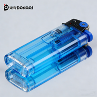 Briquets jetables modernes transparents en plastique, lot de 5 couleurs, briquet à roue à grattage pour fumeurs