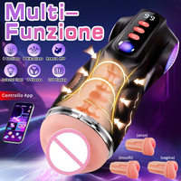 Männer-Sextoy mit 9 Saugmodi, 9 Vibrationsstufen, 3D-Textur, weicher Hülle, Heizfunktion, APP-Steuerung und LCD-Display