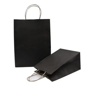 Personalized Small Black Craft Paper Wedding Gift Packaging Shipping Bag - Product Image 4