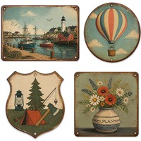 Plaque murale ronde personnalisée en métal, panneau en étain avec trous pré-percés, forme découpée spéciale pour bars commerciaux, pubs, commande en gros