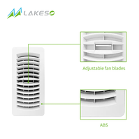 Lakeso Chine Vente en gros Ventilation Persienne ABS Air Vent Ceiling Wall Air Vent Outlet pour système HVAC