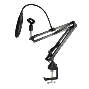 Adjustable Microphone Desk Stand Arm Suspension Scissor Arm Stand For Blue Neumann microphone display