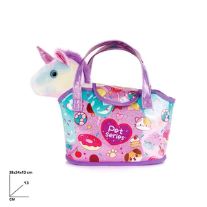 Peluches de Perritos en una Mochila, Serie de Mascotas, Bolsa de Juguete de 28x24x13 cm para Niñas de 2 a 4 Años - Product Image 1
