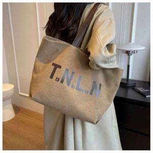 Reusable Polyester <b>Canvas</b> Lining Handbag Freshman Class Leisure Fashion Zipper Multifunctional Shoulder for Women Shopping - Product Image 6