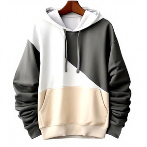 Dernier design – Blouson à capuche pour homme, grande taille, coupe ample, uni, hiver, décontracté, en polaire polyester/coton écologique, coupe-vent et respirant - Product Image 1