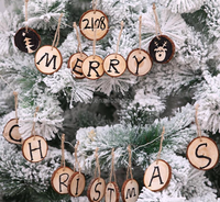 Tranches de bois naturel cercles en bois pour décorations de mariage, ornements de Noël et bricolage