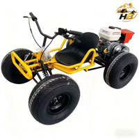 Kart à pédales tout-terrain à essence à 4 temps avec transmission par arbre, idéal pour la plage et les divertissements en plein air