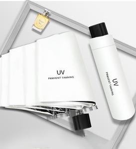 Sombrilla Plegable Promocional Personalizada, Protección <span class=keywords><strong>Solar</strong></span> y Contra la Lluvia, Semiautomática, de Viaje, para Auto, con Protección UV, Mango de Plástico con Logotipo - Product Image 3