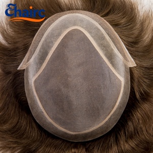 # Sistema Capillare Ibrido 4 Base Hollywood per <span class=keywords><strong>Uomo</strong></span>, in Pizzo Svizzero con Bordo in PU, 100% Capelli Umani, Facile Applicazione - Product Image 2