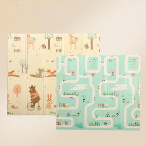 Tapis de jeu pour bébé pour sol Tapis de jeu en mousse épaisse et douce à double face réversible Tapis de jeu en mousse imperméable pour enfants - Product Image 4