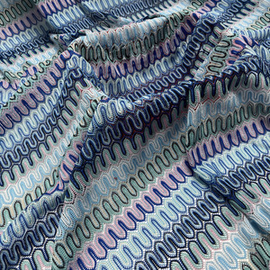 Tela de Encaje de Lujo con Rayas Coloridas Teñidas con Hilo, Tela Calada para Vestidos y Bikinis de Mujer - Product Image 4