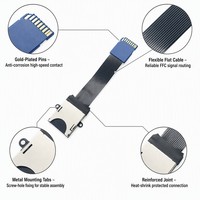 Cable de Extensión para Tarjetas SD y TF, Adaptador Flexible de Cinta Plana para Lector de Tarjetas de Memoria de Cámara