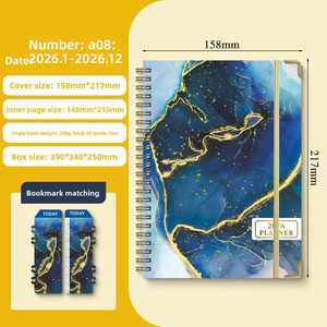 Cross-Border 26 Years English <b>A5</b> Loose-Leaf Paper Cover Spiral Diary 365 Days Work <b>Planner</b> English Schedule Book - Product Image 6