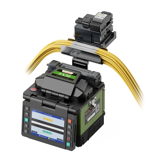 Portable KomShine EX39 Optical Fiber Fusion Splicer 4 Motors Auto Splicing Heating FTTH FTTX Splicing Machine Full Kit CE RoHS