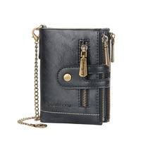 Dompet Kulit Pria Baellerry Korea Grosir, Tempat Kartu & Uang, Dilengkapi Rantai