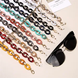 Boyn 다채로운 아크릴 청키 체인 목걸이 여성 돋보기 안경 끈 교수형 목 선글라스 블루투스 공장 도매