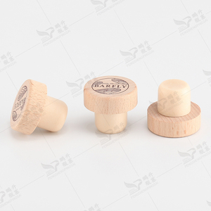 Chai rượu gỗ, kích thước tùy chỉnh, chấp nhận màu sắc tự nhiên, nút chai gỗ polymer hình chữ T - Product Image 4