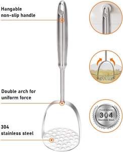 Prensa de Patatas de Acero Inoxidable con Descuento por Tiempo Limitado, Prensa para Batatas y Calabazas, Triturador de Patatas - Product Image 3