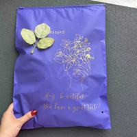 Emballage et impression sacs de t-shirt en plastique logocustom personnalisés vêtements sac auto-scellant à fermeture éclair biodégradable givré