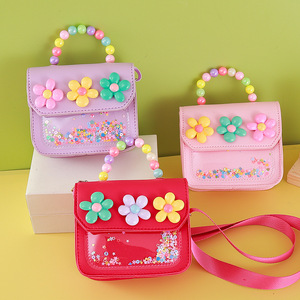 Bolso de Hombro Mini con Perlas Florales, Suministro de Fábrica, Bolso de Dulces para Niños, Monedero Pequeño, Venta al Por Mayor - Product Image 1