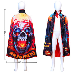 Capa con Estampado de Bruja, <span class=keywords><strong>Hombre</strong></span> <span class=keywords><strong>Lobo</strong></span>, Calabaza y Murciélago para Halloween, Disfraz para Fiesta de Todos los Santos, Venta Caliente Transfronteriza - Product Image 5