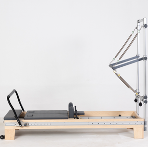 Reformer Pilates Haut de Gamme en Érable pour Entraînement en Studio avec Conception à Rails Intégrés et Lit Coulissant Bidirectionnel, Demi-Tourneuse - Product Image 6