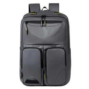 Large Capacity Unisex Fashion Geometric Multi-Functional Softback <b>Laptop</b> <b>Backpack</b> Interior Zipper Pocket Custom Logo PU Zipper - Product Image 2