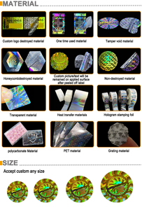 Giấy Màu mở VOID Sticker bạc trong suốt ba chiều giả mạo bằng chứng an Ninh Nhãn Vòng an toàn con dấu bảo hành - Product Image 3