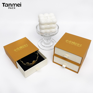Caja de Embalaje de Joyería con Logotipo Personalizado, Caja de Regalo de Papel Hecha a Mano Reciclable para Collar, Pulsera y Anillo - Product Image 3