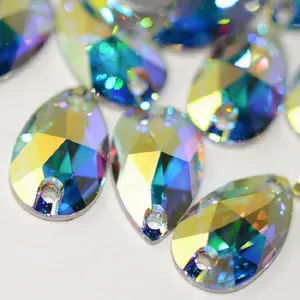 K9 Sewing On Rhinestones Wholesale Supplier Cosmic Baguette Shapes AB Crystal Beads One Box Wedding Dress Decor Sew On Beads