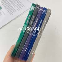 Étui pour téléphone Android PC-Teinte solide semi-transparente, style étudiant, compatible avec les appareils Android, léger