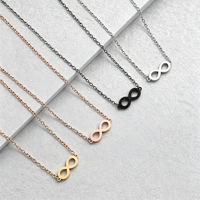 Collier infini en acier inoxydable Ywyougang, plaqué multicolore, pendentif personnalisable, bijoux pour femmes, cadeau