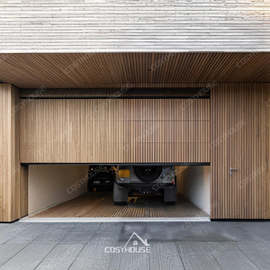 Porte de <span class=keywords><strong>garage</strong></span> moderne en aluminium grain de bois avec panneaux isolés et finition durable pour Villa House Residential <span class=keywords><strong>Double</strong></span> Car <span class=keywords><strong>Garage</strong></span> - Product Image 2