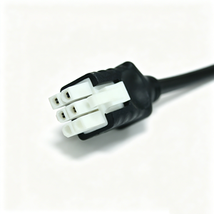 Kabel Spiral Molex 5557 6 Pin Custom Pitch 2 3 4 5 6, Pitch 4.2mm, Jaket TPU PUR, 20AWG*6C OD7.5mm HITAM - Product Image 4