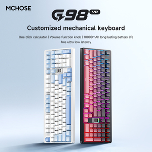 MCHOSE Keyboard mekanik dudukan Gasket G98 V2, papan ketik Gaming tri-mode dapat ditukar - Product Image 2