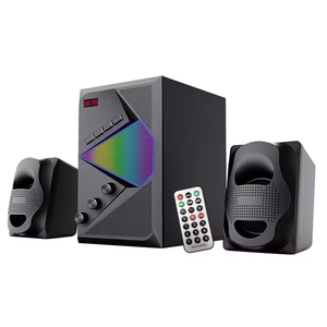 ลำโพงซับวูฟเฟอร์ 2.1CH ระดับมืออาชีพ ระบบเสียงไฮไฟ 30W RGB ลำโพงคอมพิวเตอร์ ลำโพงตั้งโต๊ะ พร้อมช่องต่อ USB FM และบลูทูธ - Product Image 4