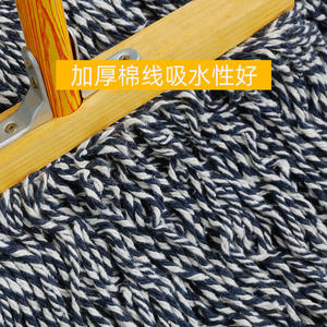 Balai à poussière classique en coton avec manche en bois, tête rectangulaire, pour le nettoyage domestique, absorbant, grande taille - Product Image 4