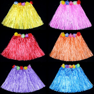 Jupe en herbe Shenxiu 30 cm, taille unique, costume de danse hawaïenne, couronne de fleurs, tenue de spectacle pour enfants - Product Image 1