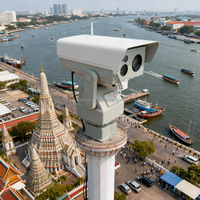 Cámara PTZ de Imagen Térmica Mejorada con IA, Detección IR de 20 km, Control Remoto IP, Seguridad Marítima
