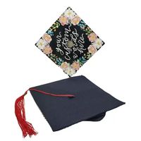Autocollant adhésif blanc de 8,46 pouces pour chapeau de diplômé, idéal pour la sublimation et la décoration des chapeaux de graduation