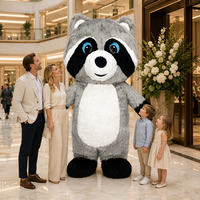 Costume de mascotte gonflable géant en forme de raton laveur 2,2m/2,6m, en peluche, style dessin animé, vente en gros pour anniversaires, carnavals, événements, personnalisable