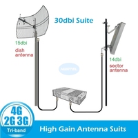 Antenne sectorielle multibande 698 2700 MHz 14~20 dBi pour amplificateur répéteur de signal de téléphone portable 800 850 900 1700 1900 1800 2100 2600