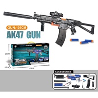 Pistola eléctrica de disparo continuo AK47, pistola de balas blandas, carcasa recargable, Arma de plástico para lanzar, juguete para niños